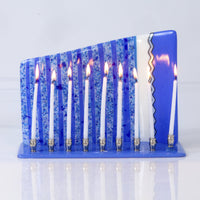 Blue and Silver Menorah