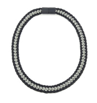Classic Black and Silver on the Neck - Antique Silver framed by Black