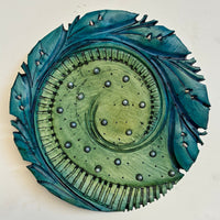 Aqua Spiral with Pearls Celestial Landscape