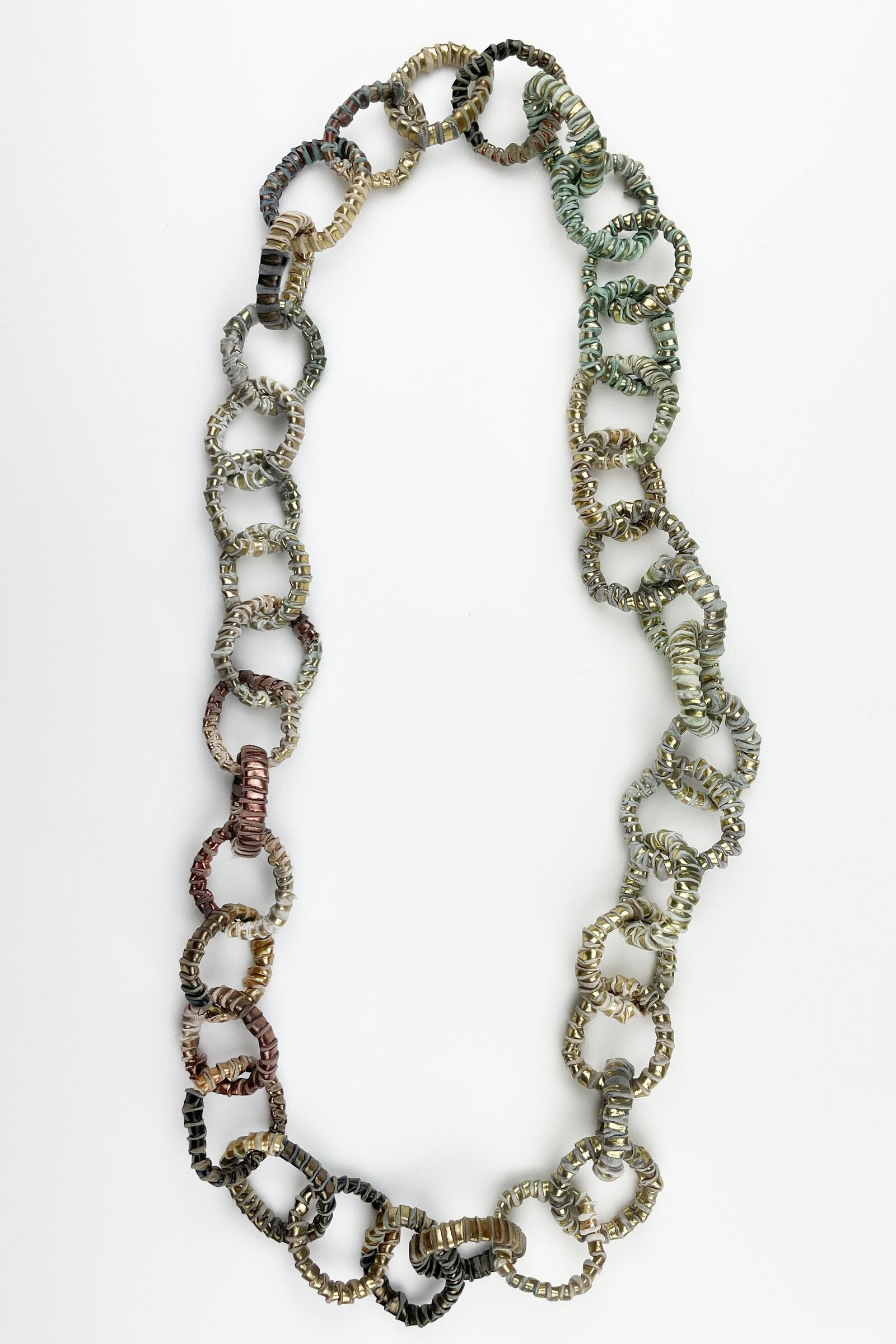 Gold Print Adjustable Loops Necklace