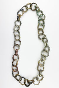 Gold Print Adjustable Loops Necklace