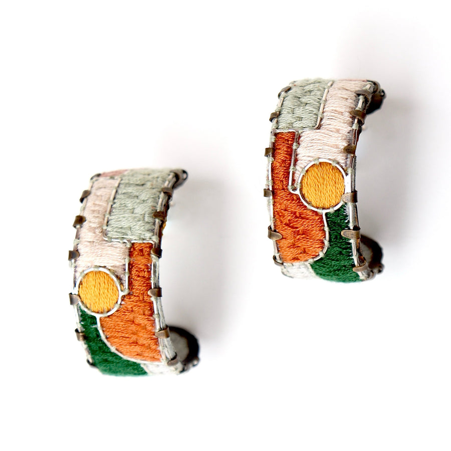 Embroidered Earrings VI
