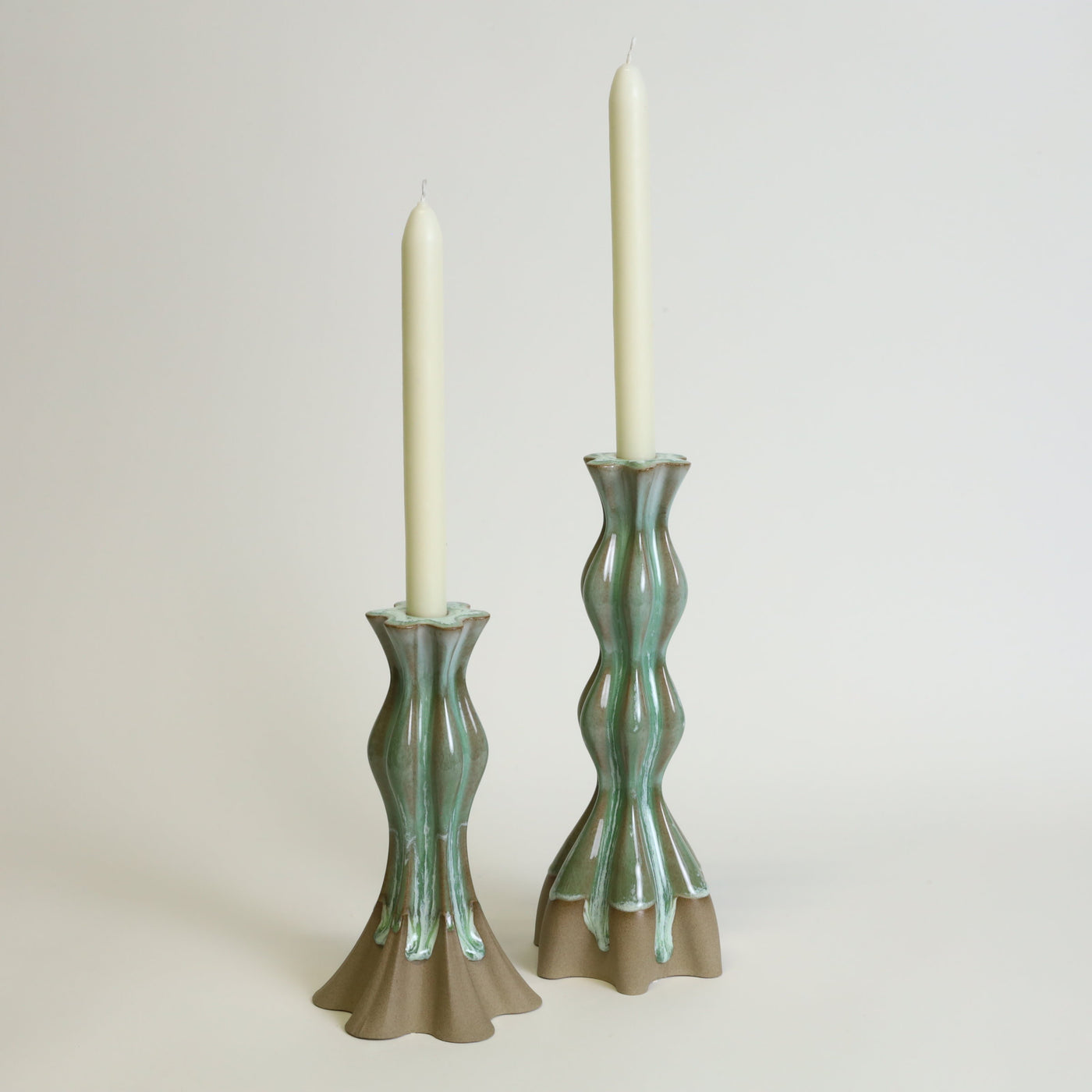 Candlestick in Coral Green