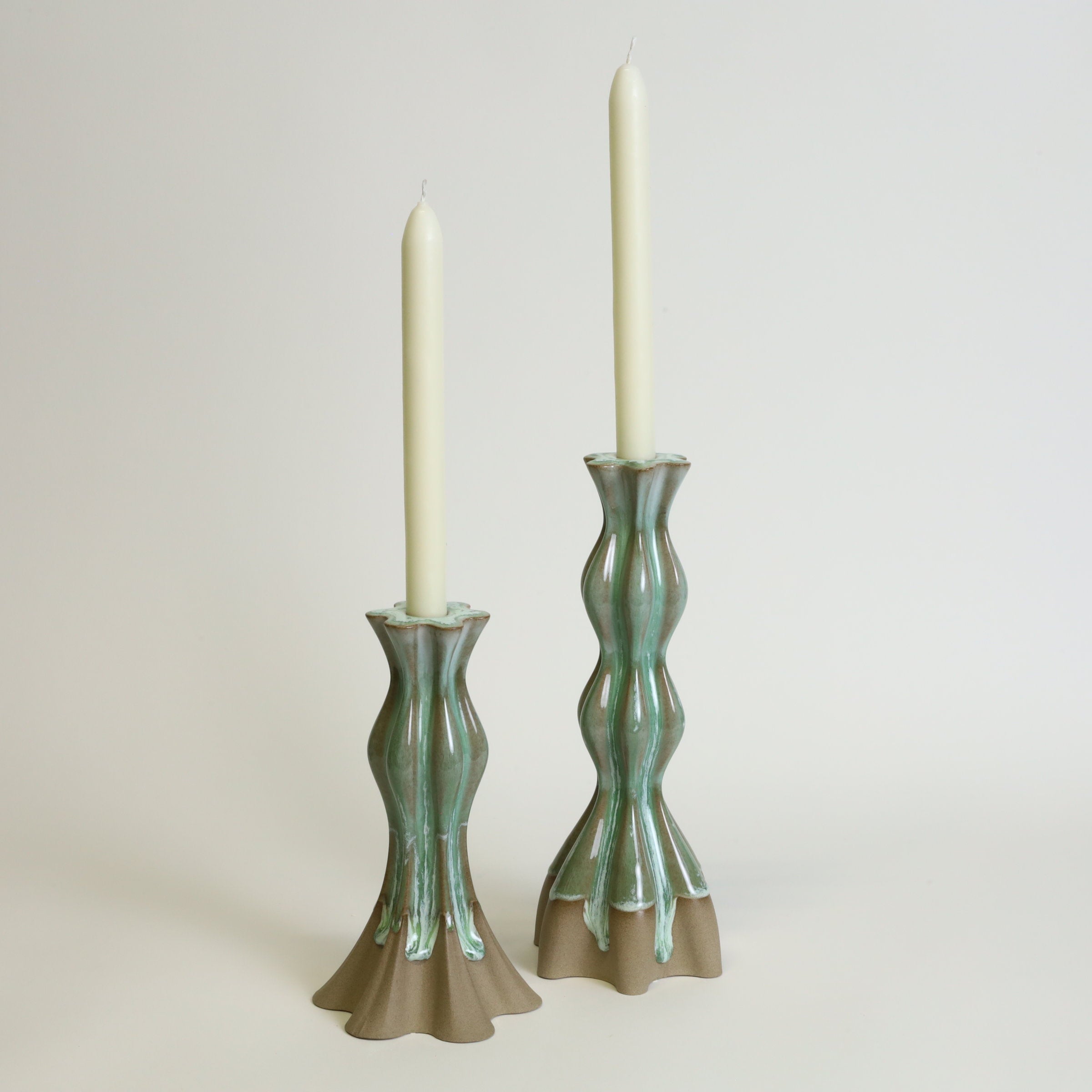 Candlestick in Coral Green