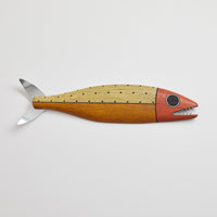 Small Fish with Teeth in Yellow Half Dots