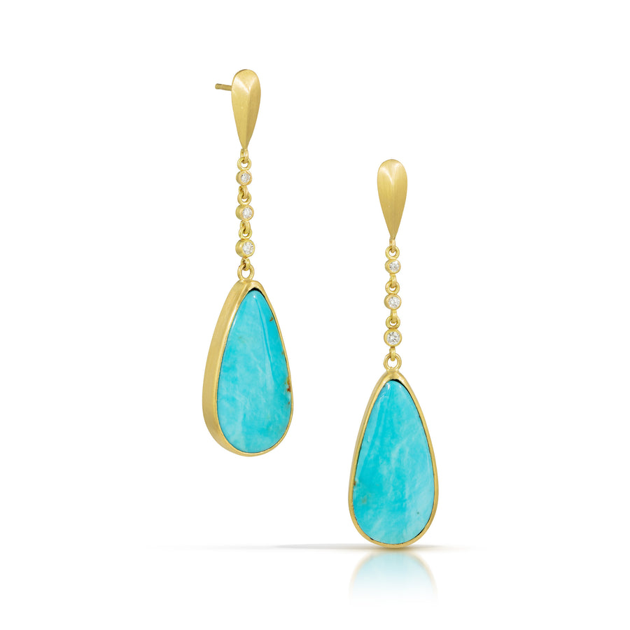 Pyrus Turquoise & Diamond Earrings