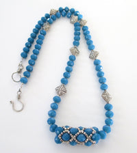 Cerulean Blue Netted Necklace