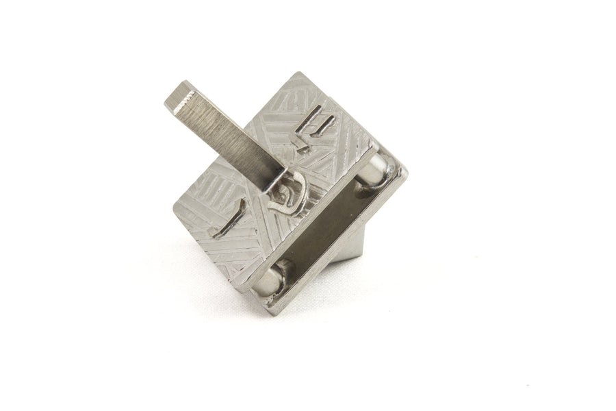 Pewter Lil' Spinner Dreidel in Deco Texture