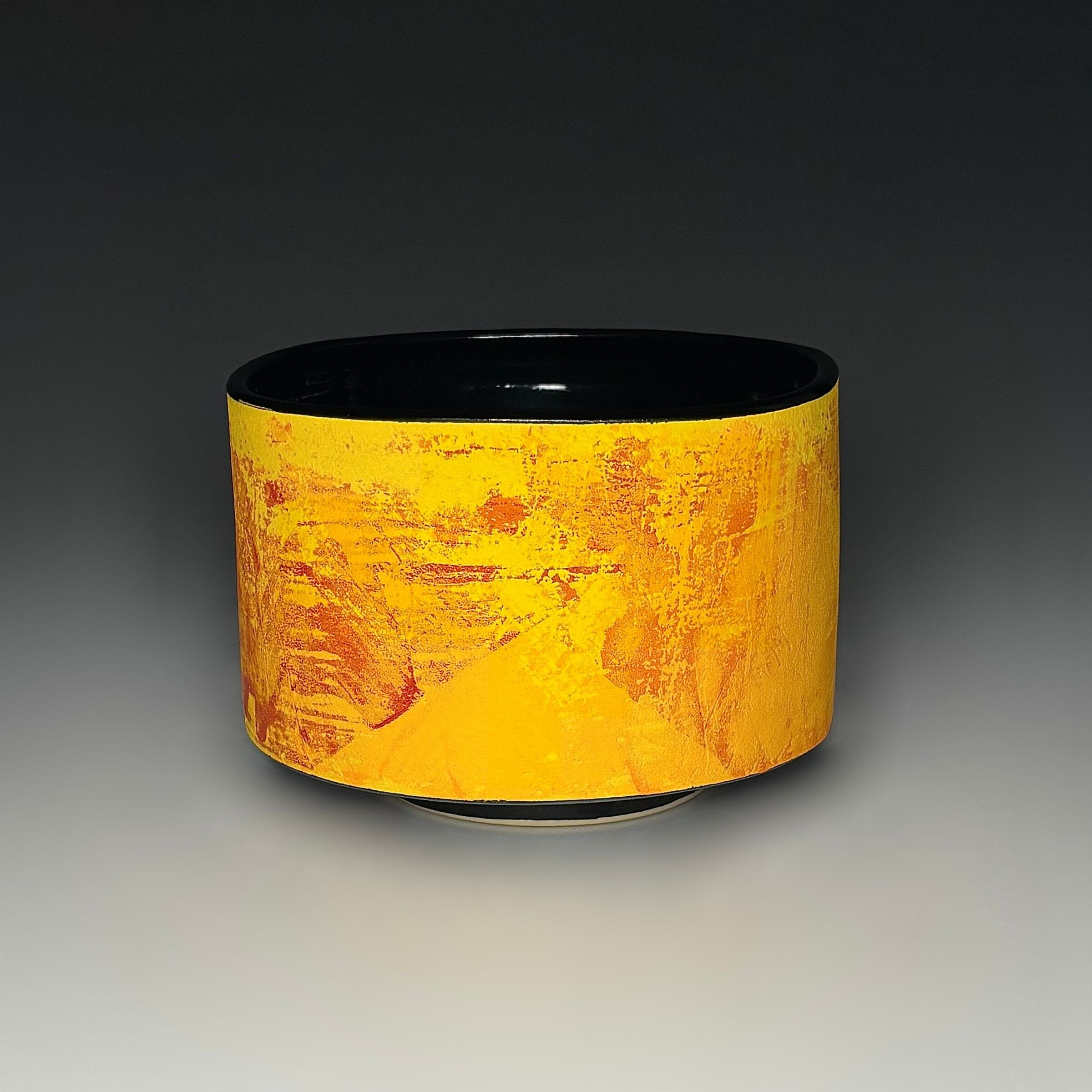 Painterly Tea Bowl in Sunset