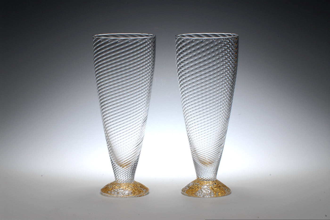 Gold-Footed Water Glasses