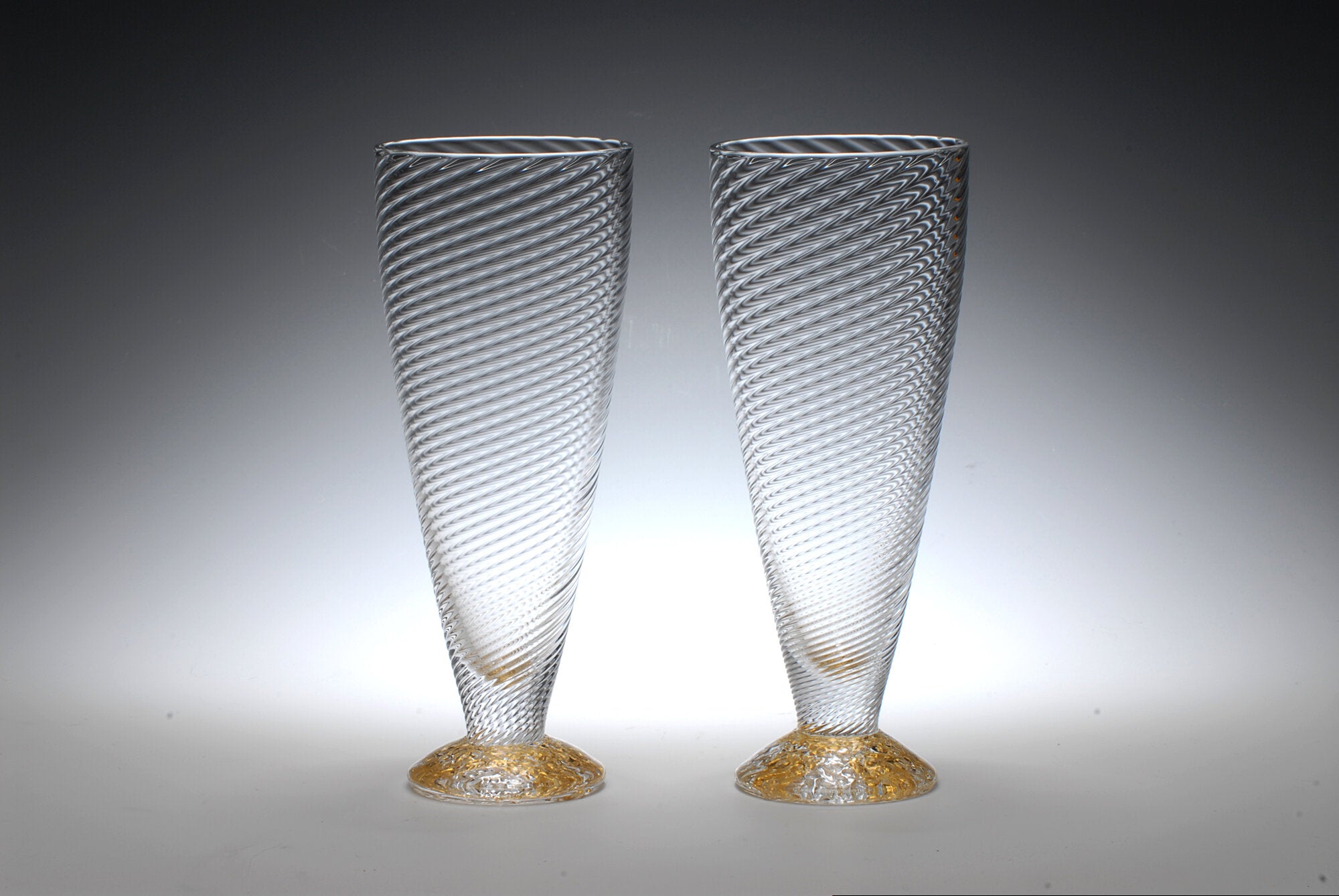 Gold-Footed Water Glasses