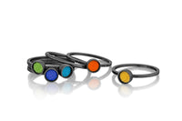 Colorful Enameled Stackable Ring Set