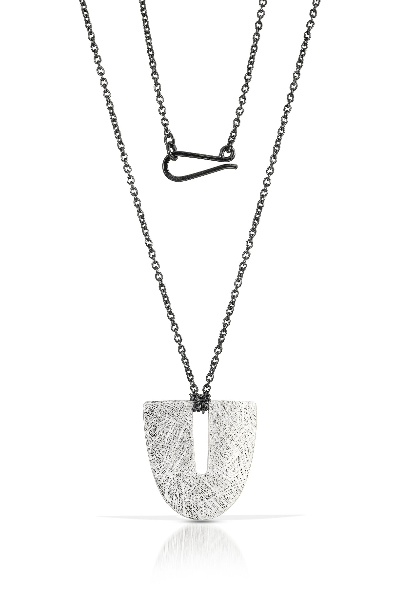 Wide Carved Arch Slot Pendant