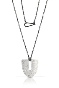 Wide Carved Arch Slot Pendant
