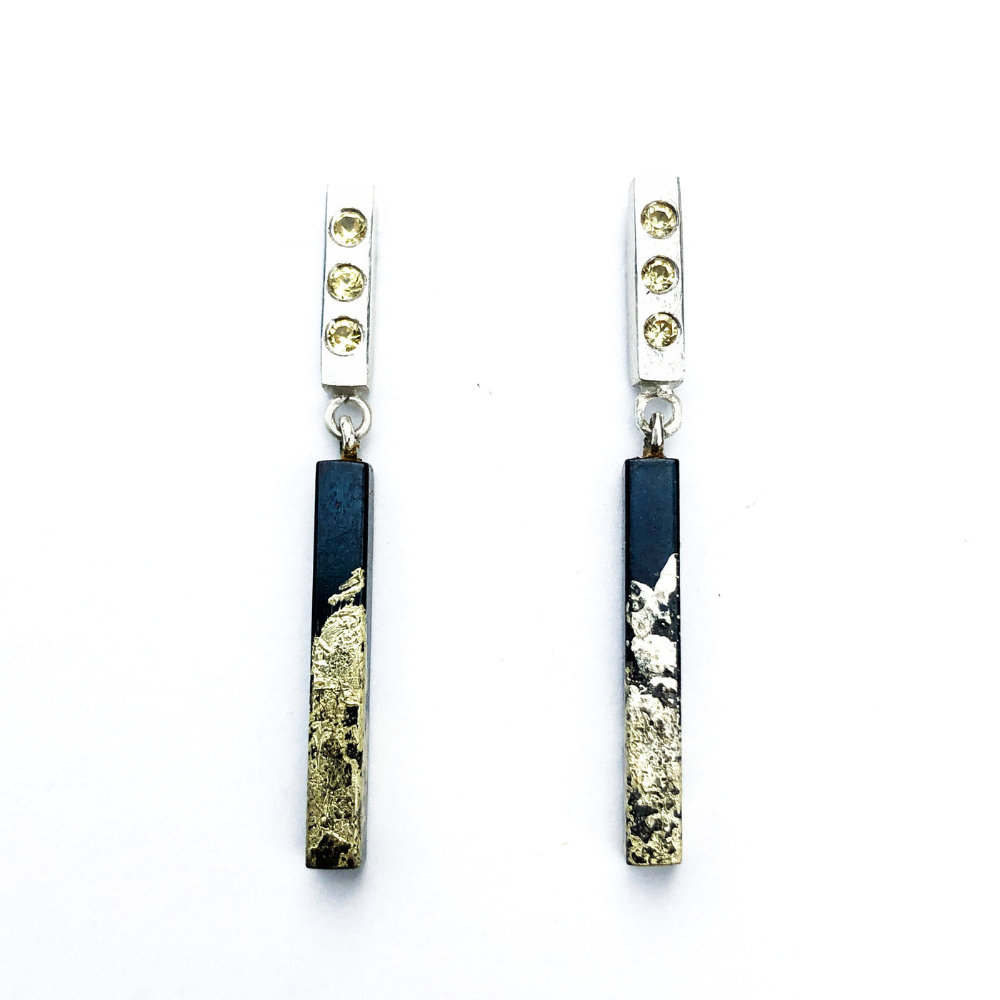 Linear Silver X Earrings