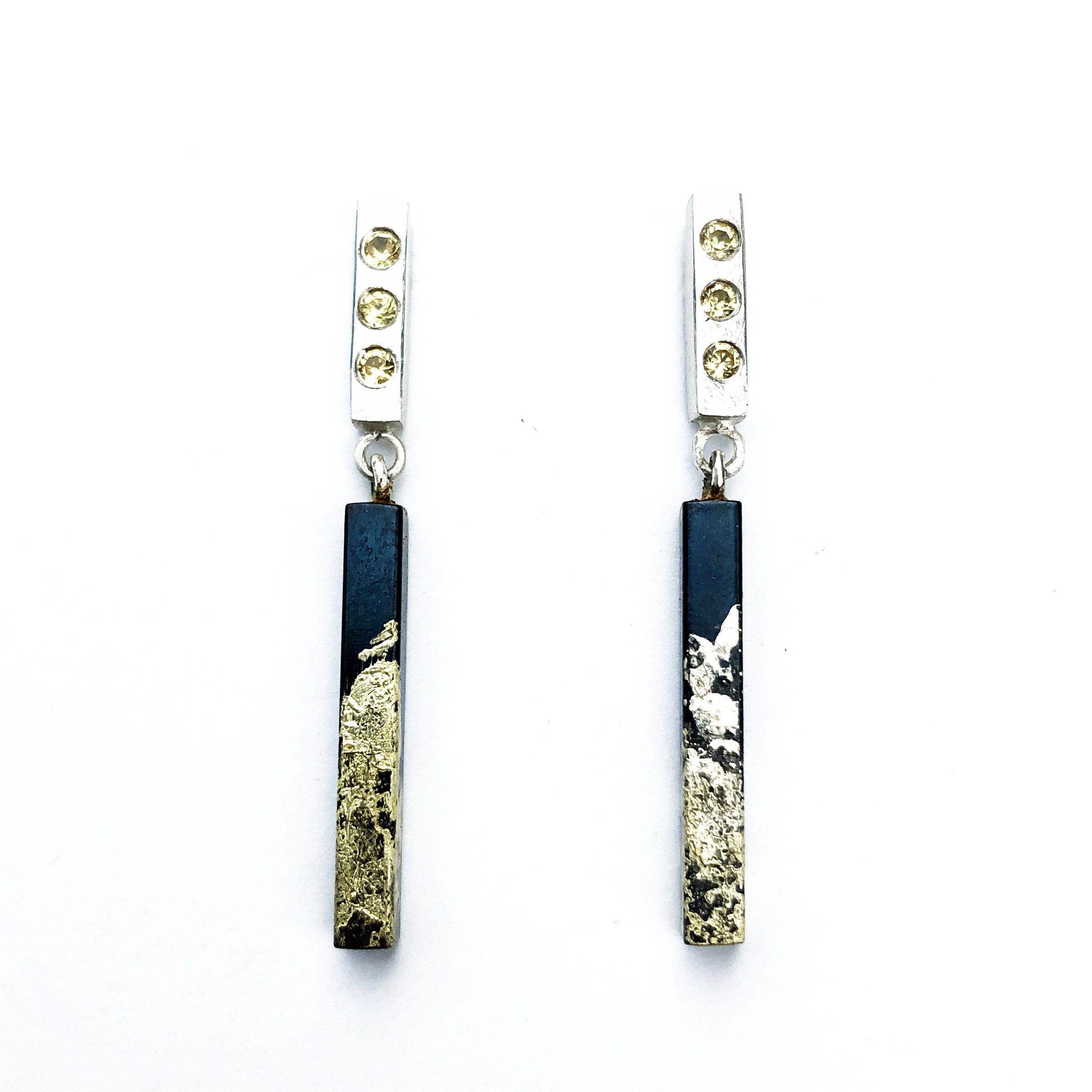 Linear Silver X Earrings