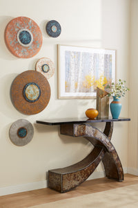 Metal Top Curve Console