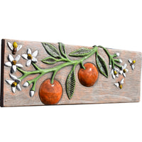 Oranges, Blossoms, and Bees Terracotta Ceramic Tile