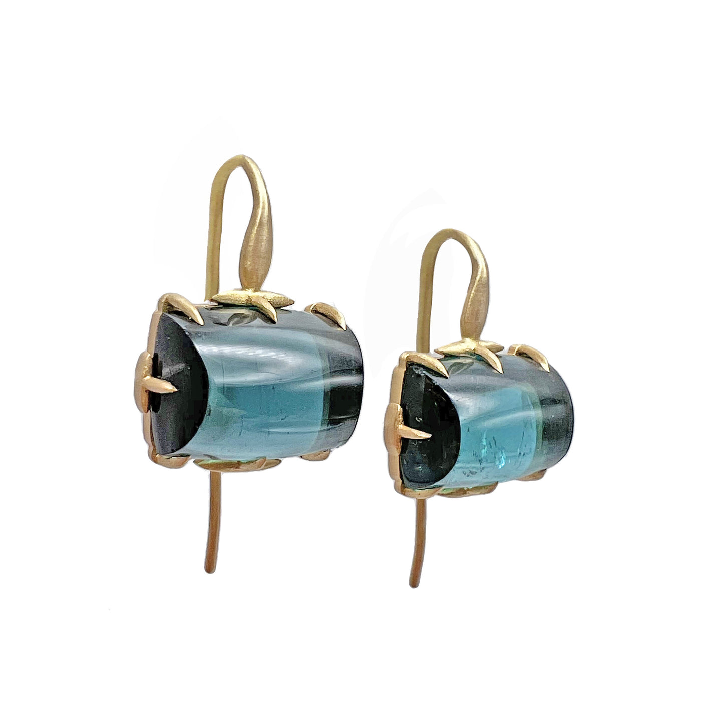 Indicolite Tourmaline Drop Earrings