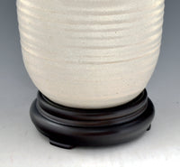 Ivory and Green Terracotta Table Lamp