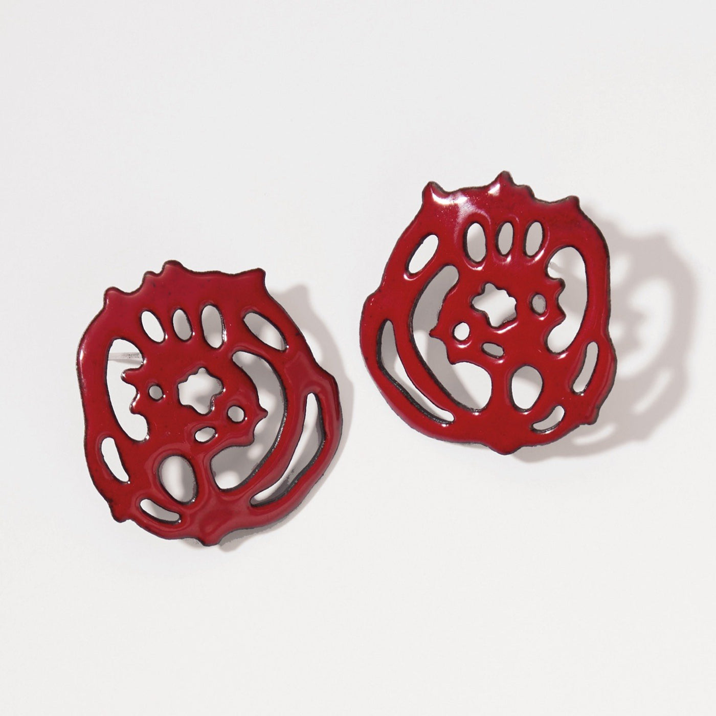 Small Round Web Earrings