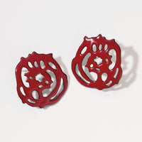 Small Round Web Earrings