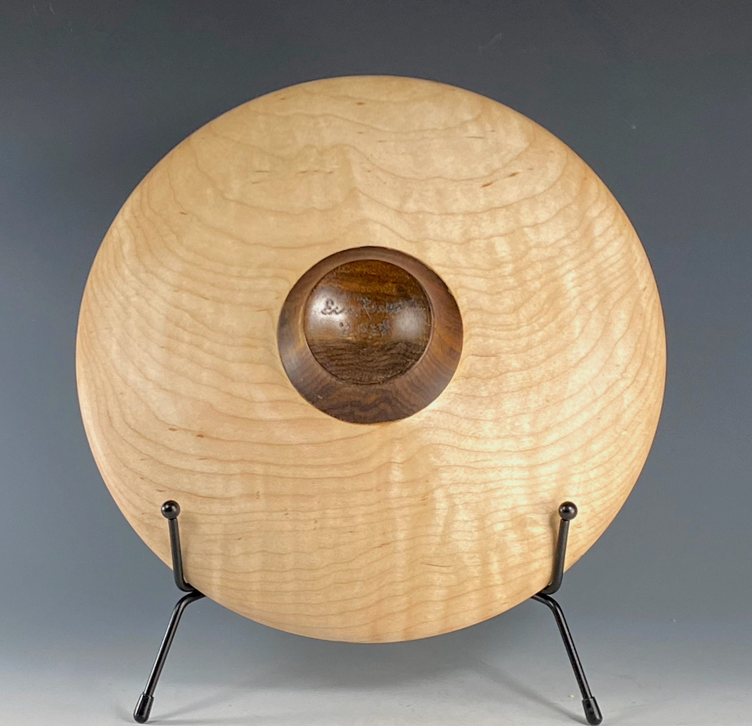 Bowl Turned from Figured Maple with Cocobolo Foot