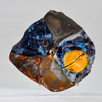 Square Platter with a Yellow Circle