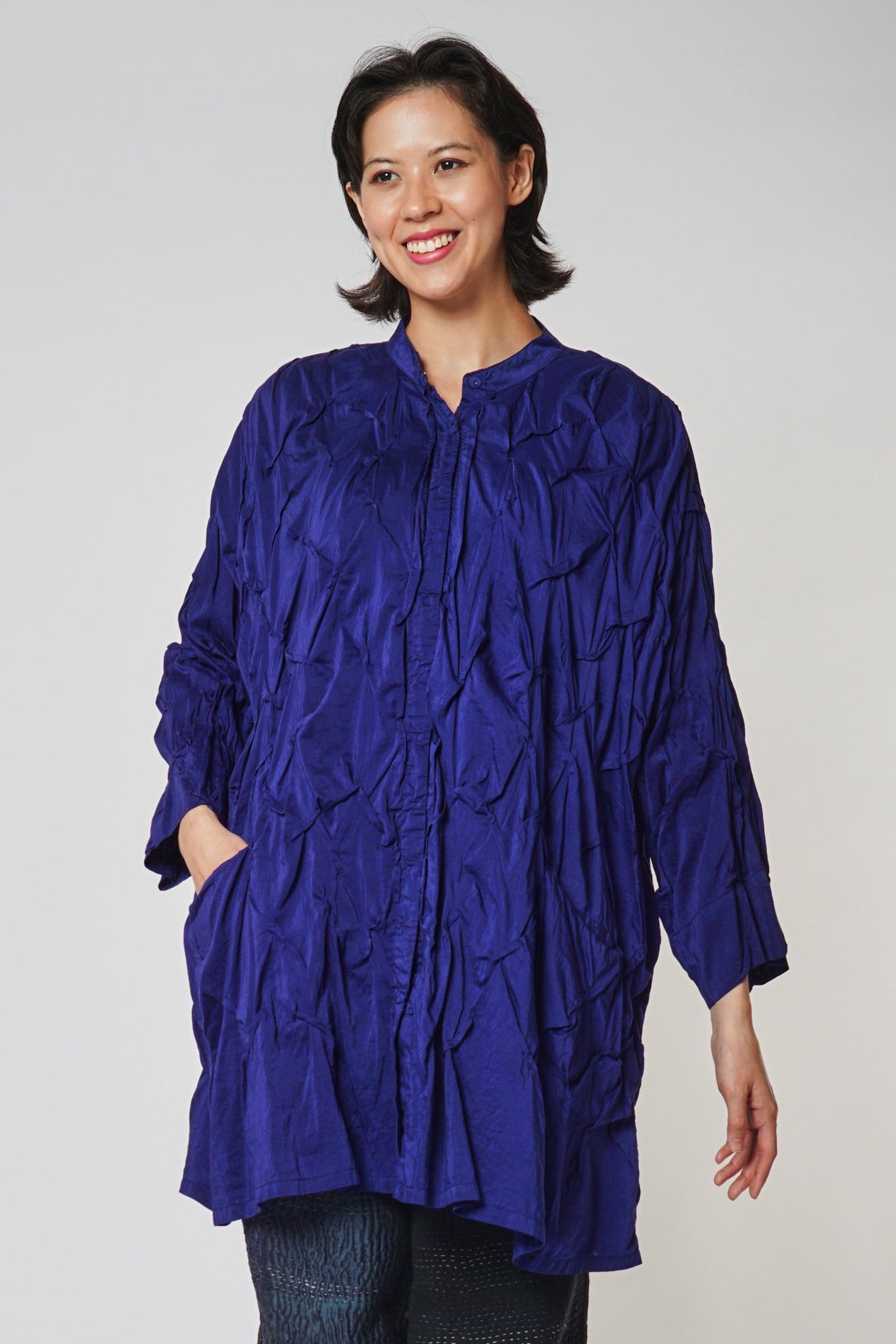 MMTS Holiday 2026 Wavy Tuck Oversized Shirt