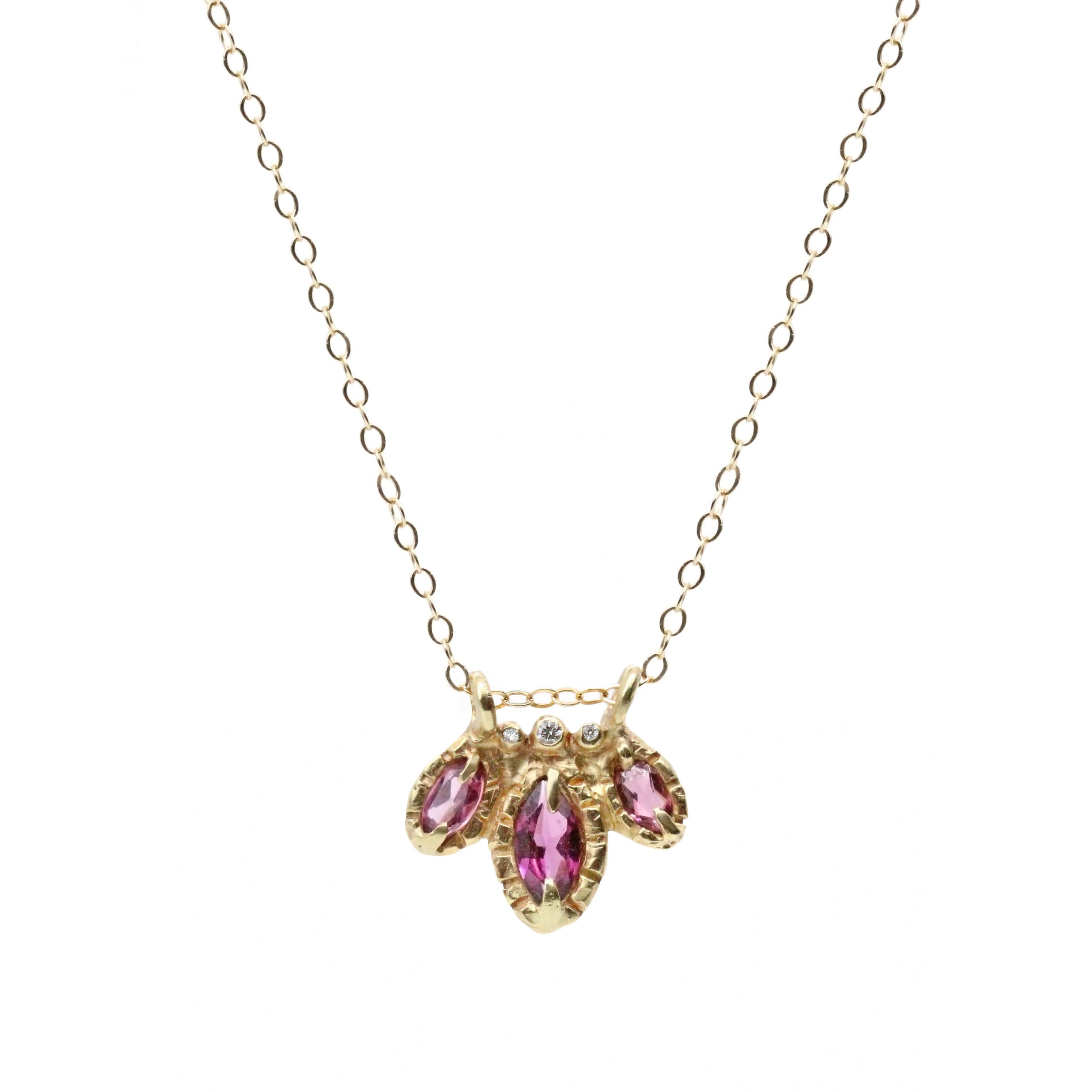 Garnet Bloom Pendant