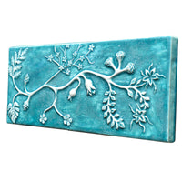 Vine Tile in Aqua Gloss