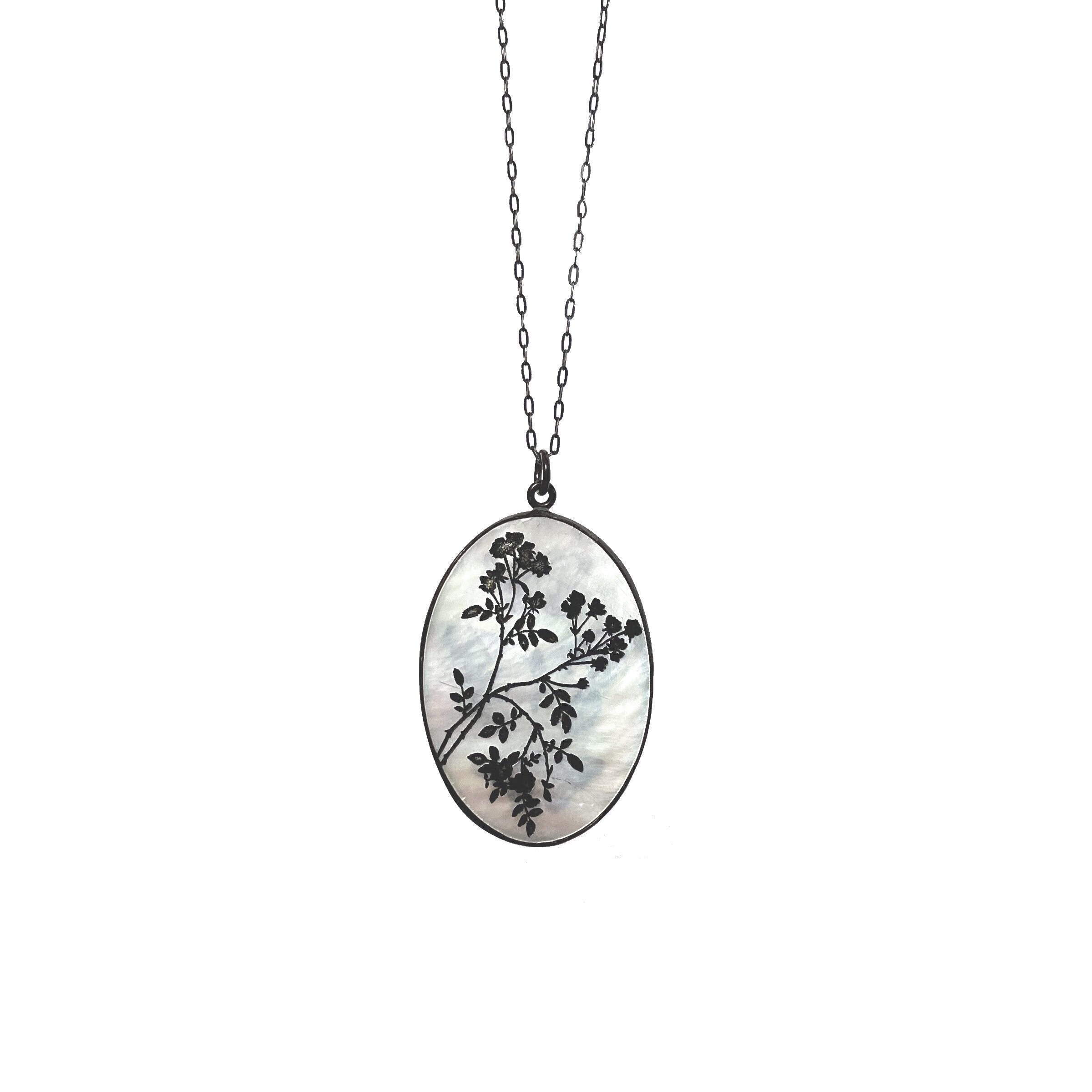 Wildflowers & Butterflies Reversible Pendant