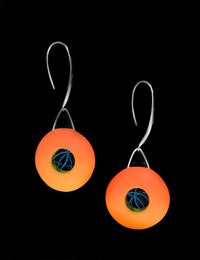 Orange Tangle Earrings