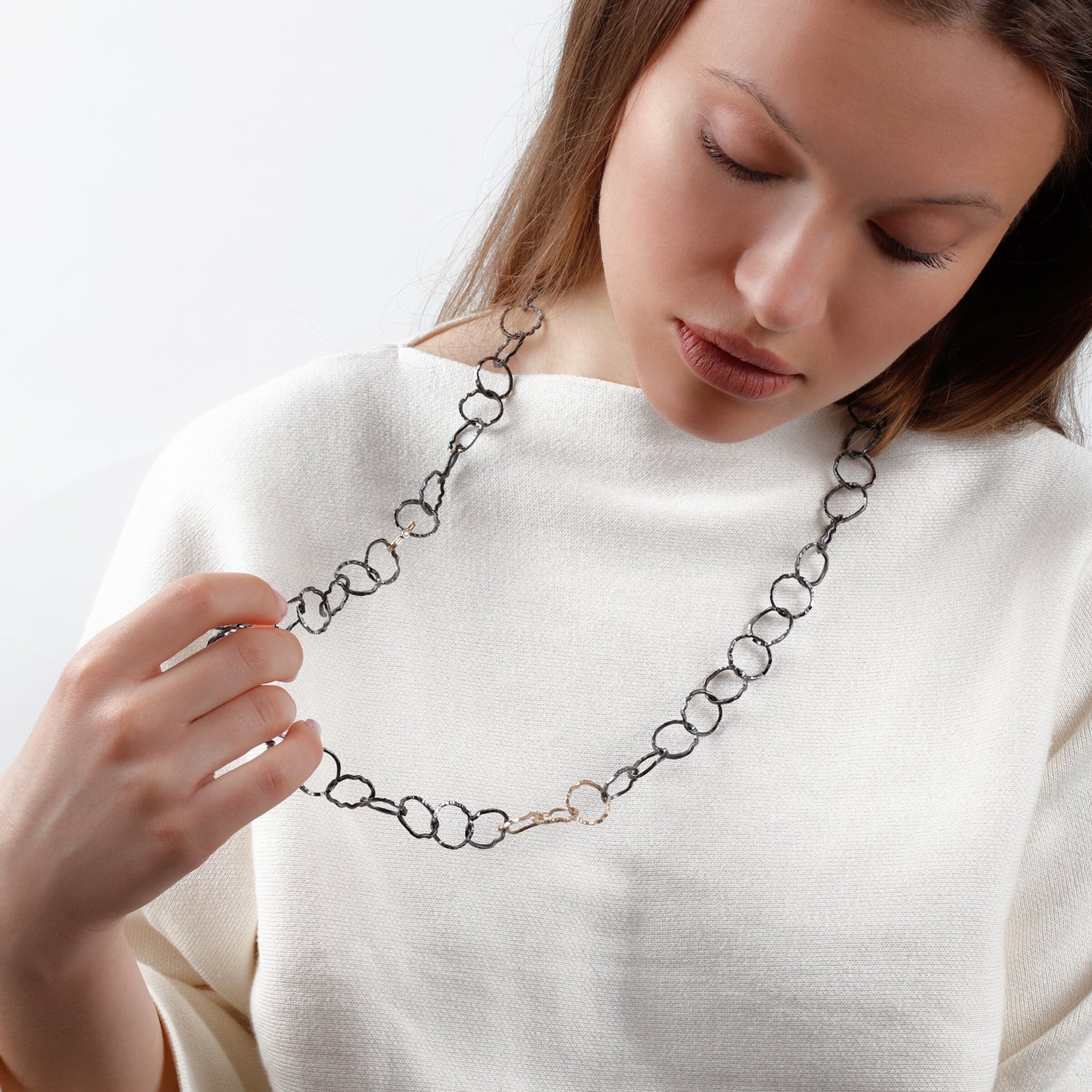 Open Silhouette Chain Convertible Necklace