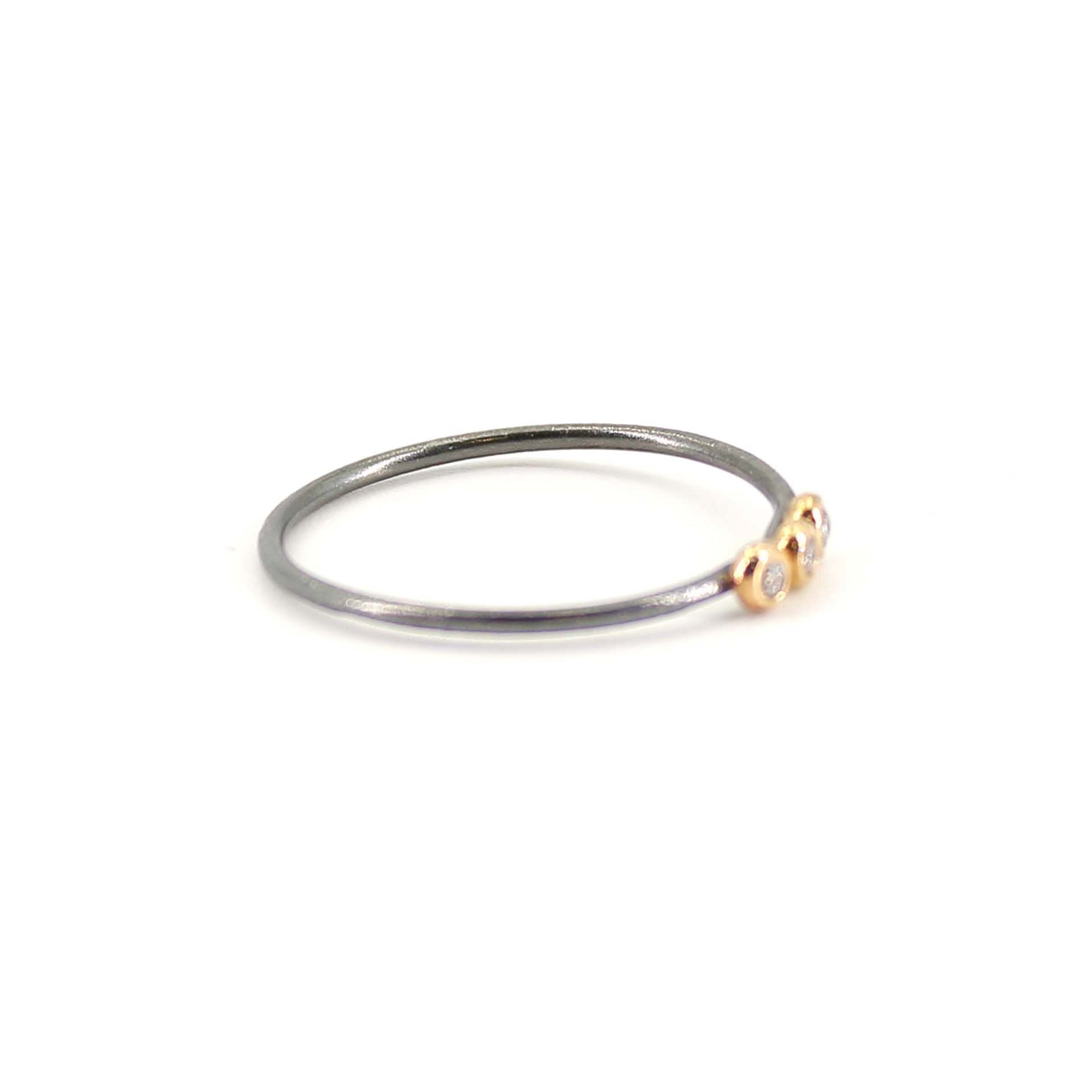Triple Diamond Stacking Ring