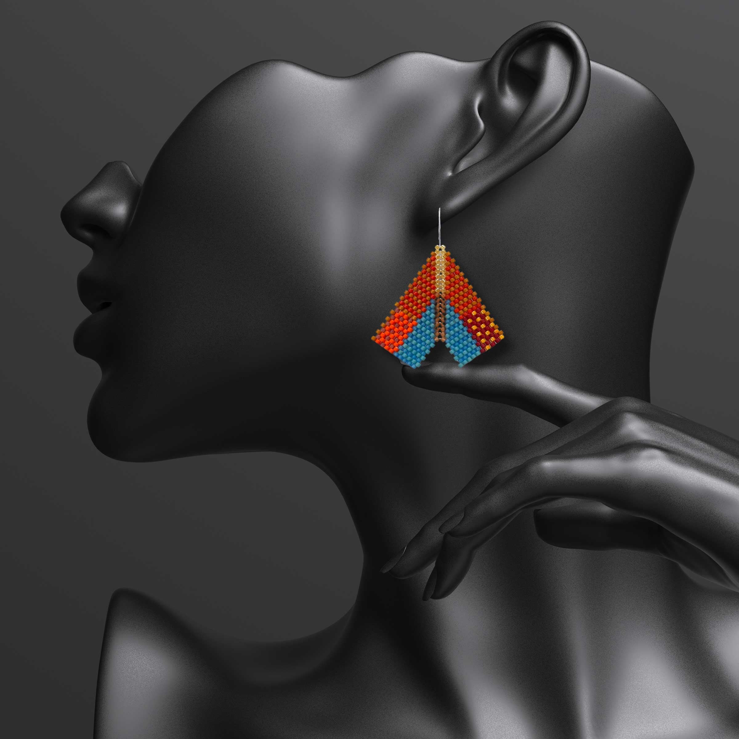 Blazing Dahlia Earrings
