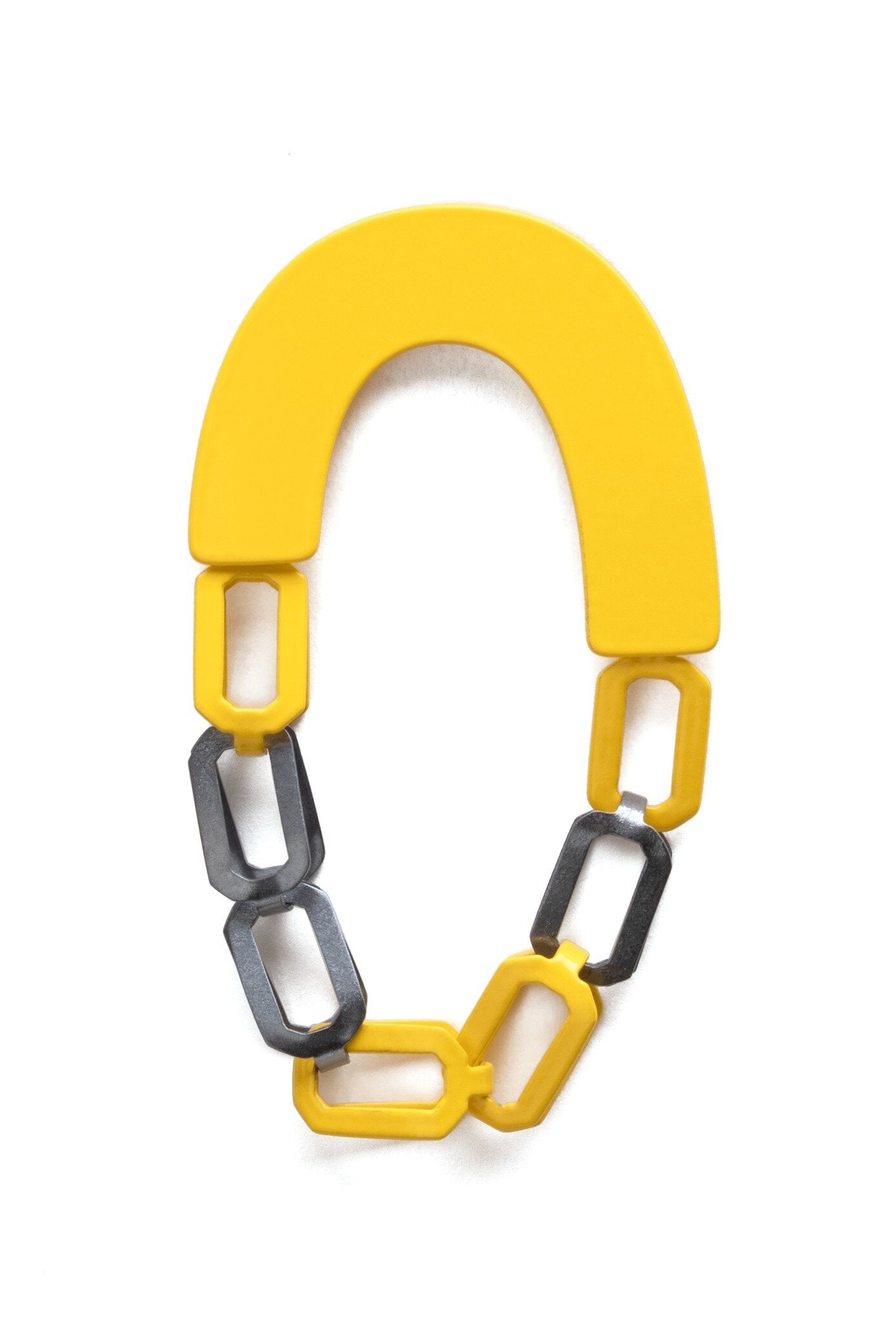 Yellow Link with Links Brooch