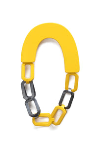 Yellow Link with Links Brooch