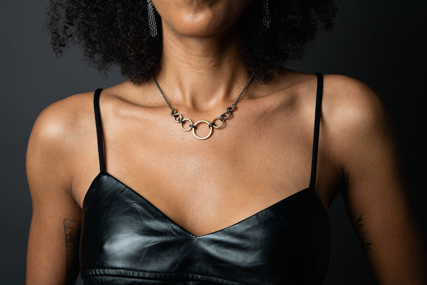 Black and Gold Gradient Necklace