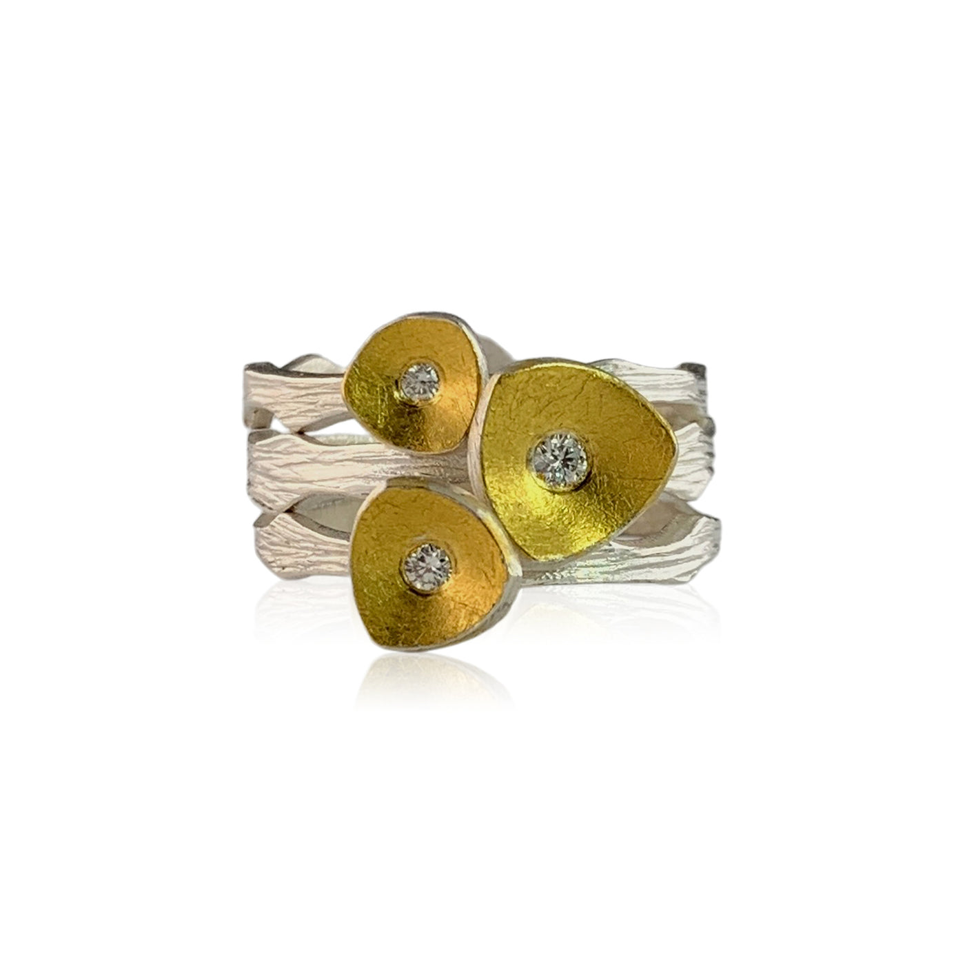 Set of Three Bright Silver