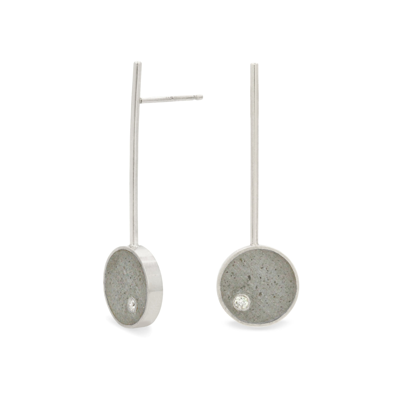 Sterling Silver with Gray Concrete