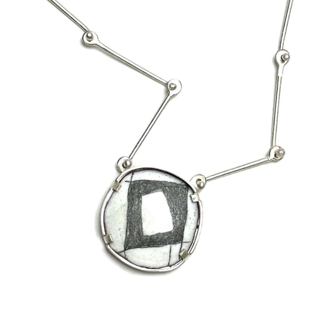 Graphic Graphite Necklace V