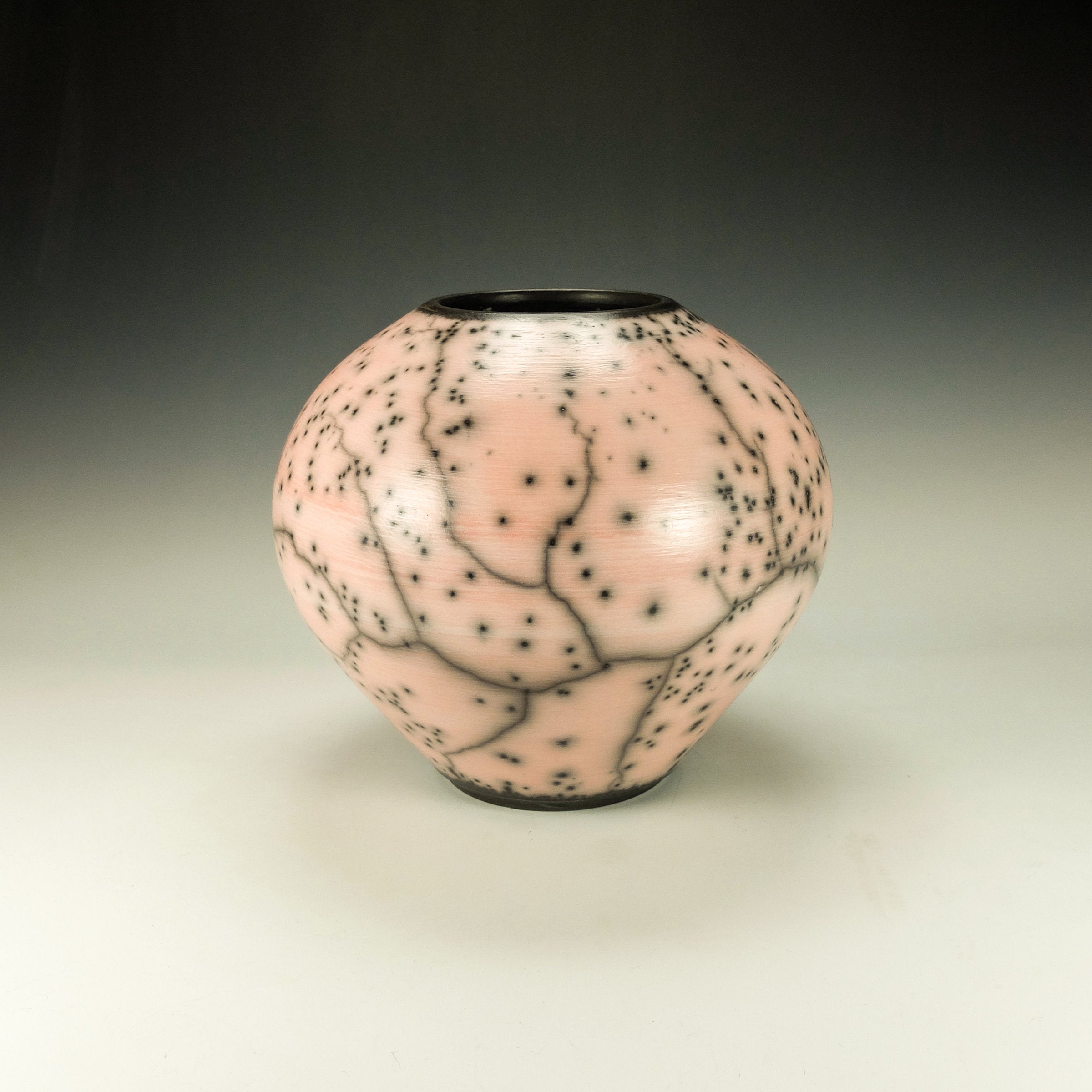 Round Rose Raku Pottery