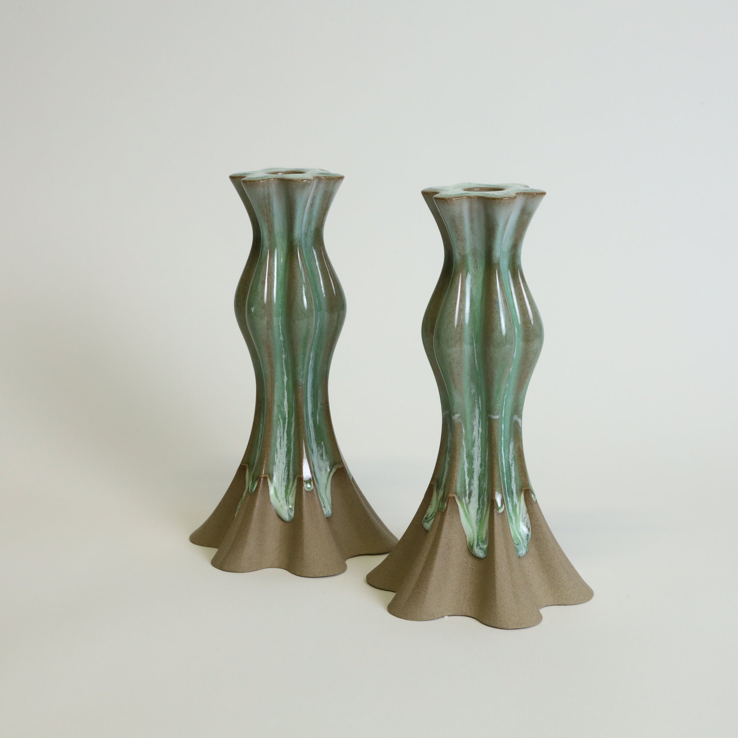 Candlestick in Coral Green