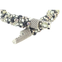 Twist of Silver & Black Kumihimo Bracelet