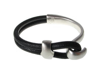 black/silver lasso hook & slide bracelet