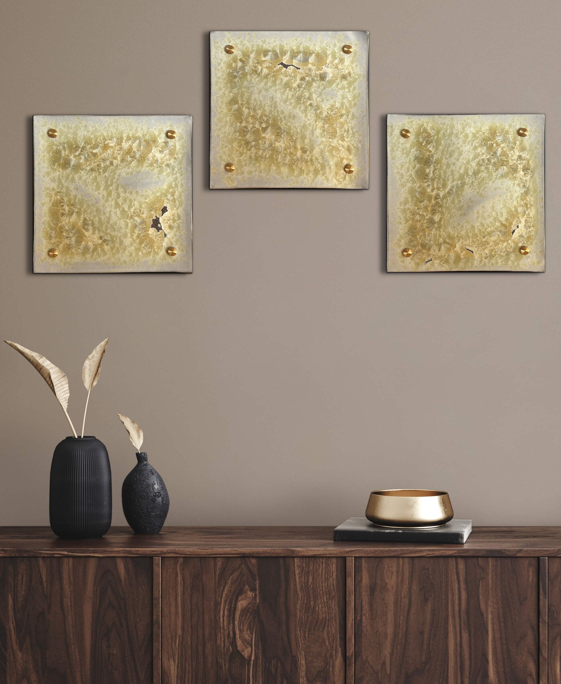 Crystalline Wall Square Set in Ivory