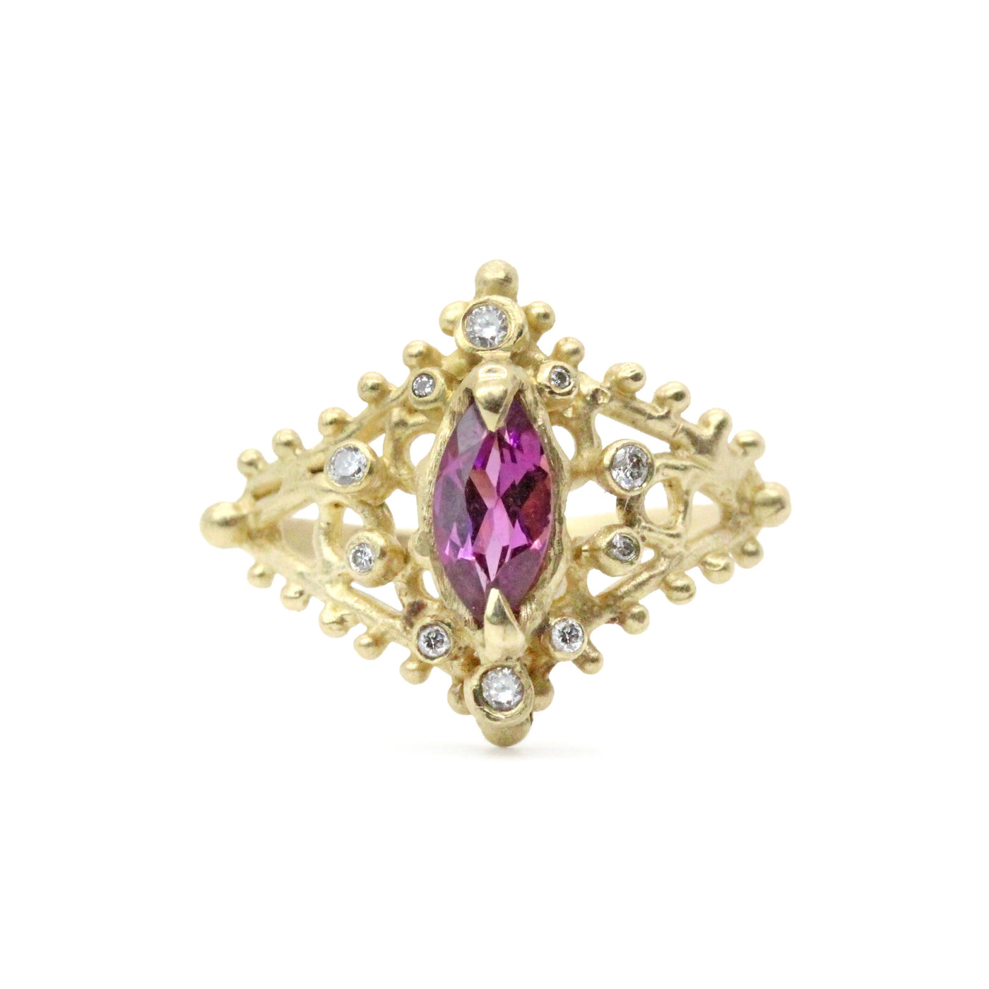 Garnet Dahlia Ring