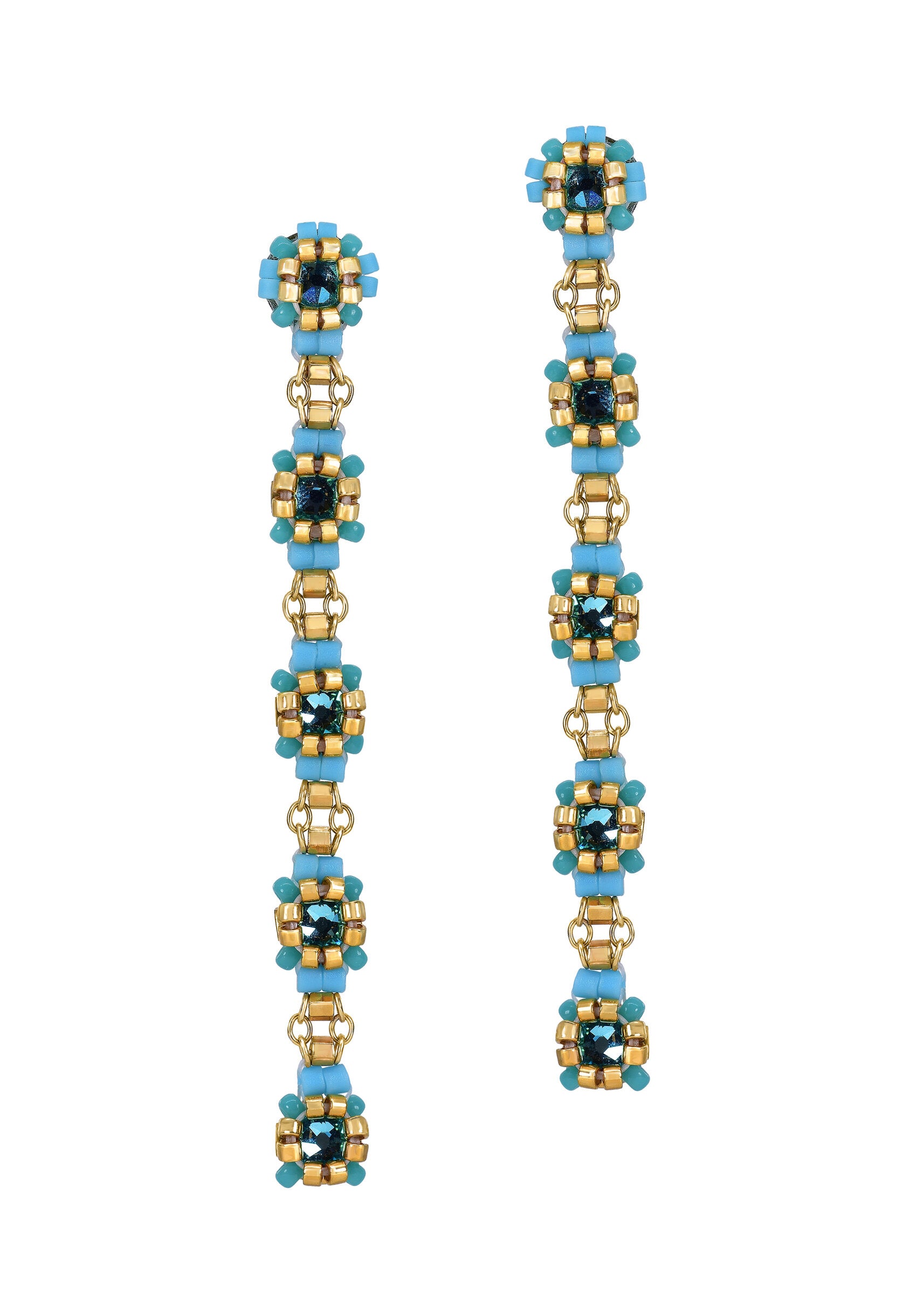Shade of Blue Linear Earrings