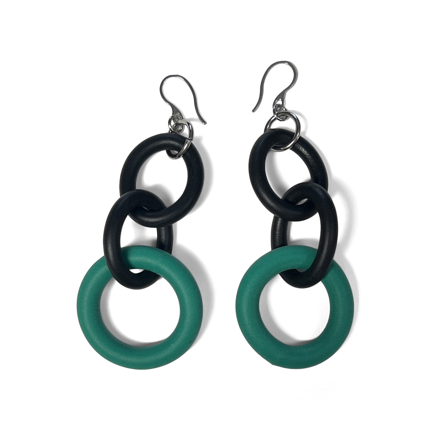 Green, stainless steel ear wire